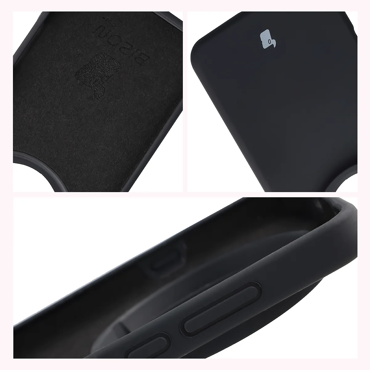 Konstrukcja etui Bizon Soft Case: zintegrowane osłony, podwyższone krawędzie i wyściółka z mikrofibry do Oppo Find X9 Ultra