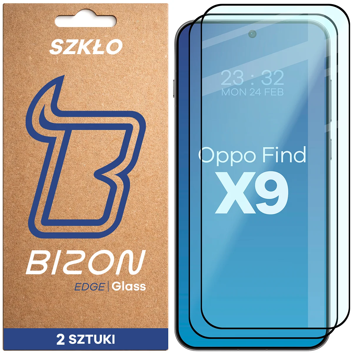 Szkło hartowane na cały ekran Bizon Glass Edge Duo dla Oppo Find X9