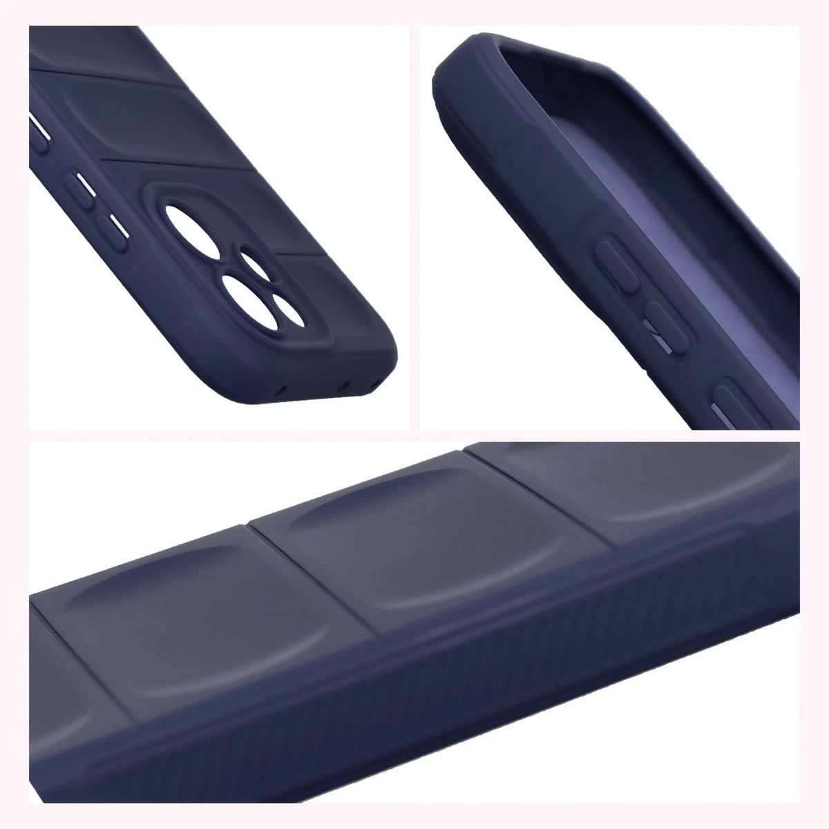 Podwyższone krawędzie i antypoślizgowa powierzchnia w etui Bizon Case Tur do Oppo Reno 15 F / Oppo Reno 15 FS