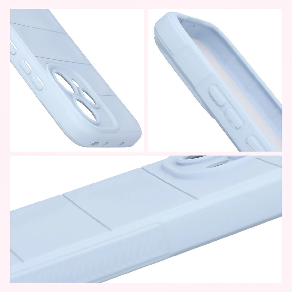 Podwyższone krawędzie i antypoślizgowa powierzchnia w etui Bizon Case Tur do Oppo Reno 15