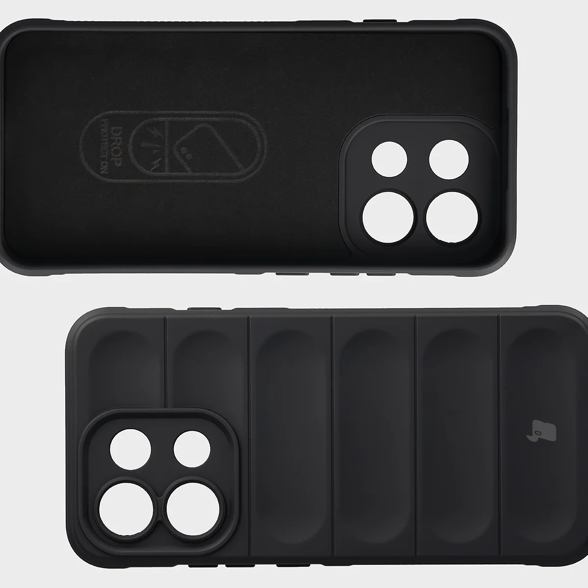 Wyściółka z mikrofibry, wyżłobienia na pleckach i wzmocnione narożniki w etui Bizon Case Tur do Oppo Reno16 F / Reno16 FS 5G