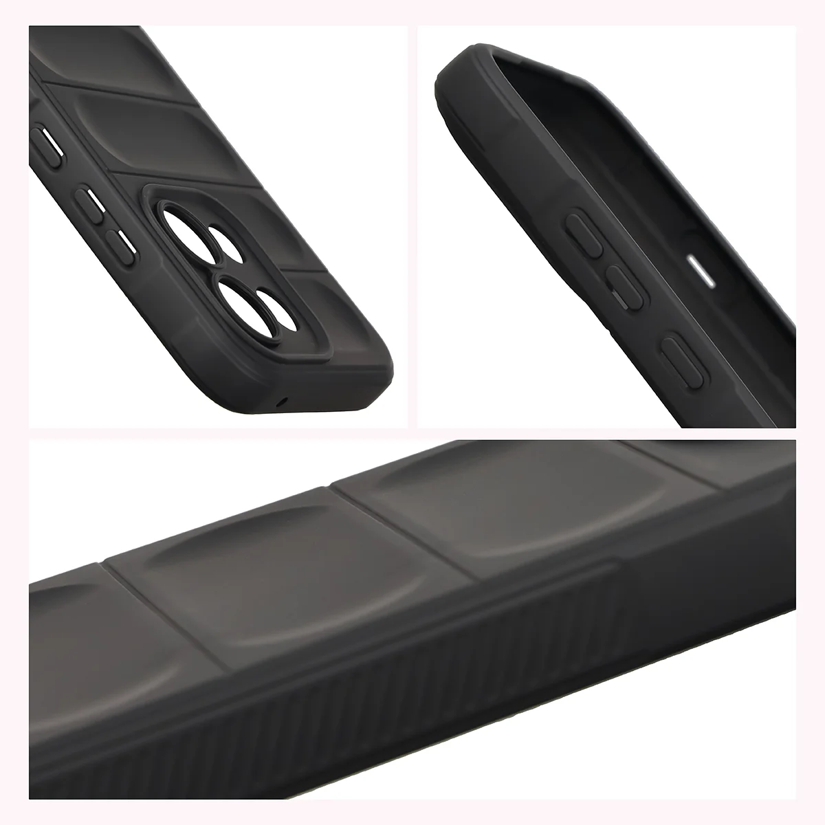Teksturowane boki i podwyższone krawędzie ekranu i aparatu w etui Bizon Case Tur do Oppo Reno16 F / Reno16 FS 5G