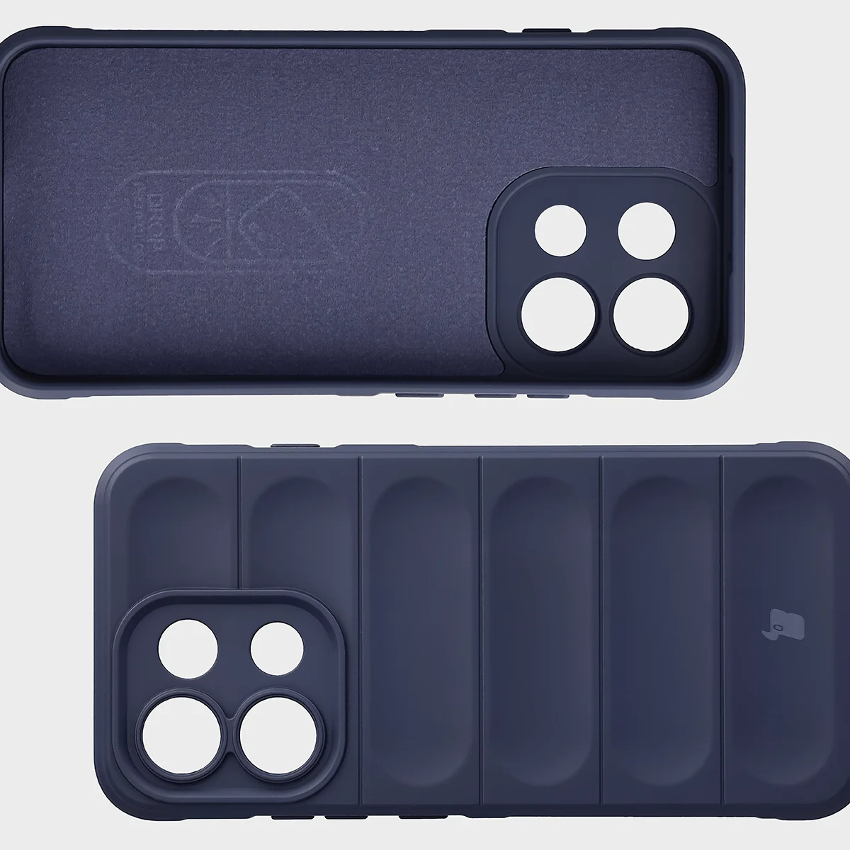 Wyściółka z mikrofibry, wyżłobienia na pleckach i wzmocnione narożniki w etui Bizon Case Tur do Oppo Reno16 F / Reno16 FS 5G