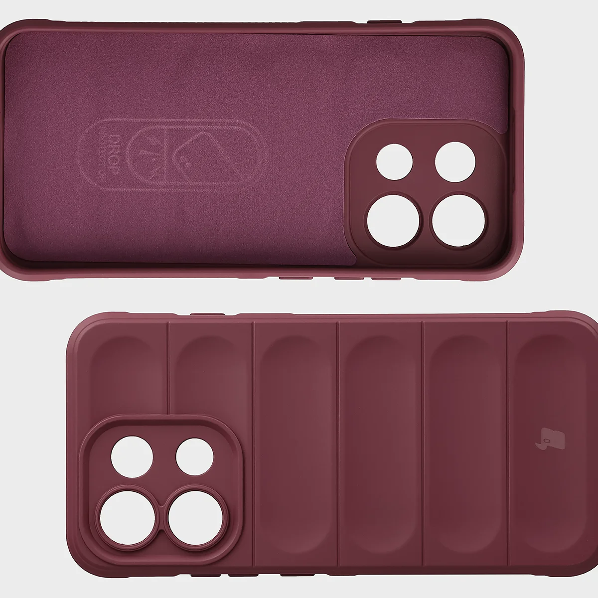 Wyściółka z mikrofibry, wyżłobienia na pleckach i wzmocnione narożniki w etui Bizon Case Tur do Oppo Reno16 F / Reno16 FS 5G