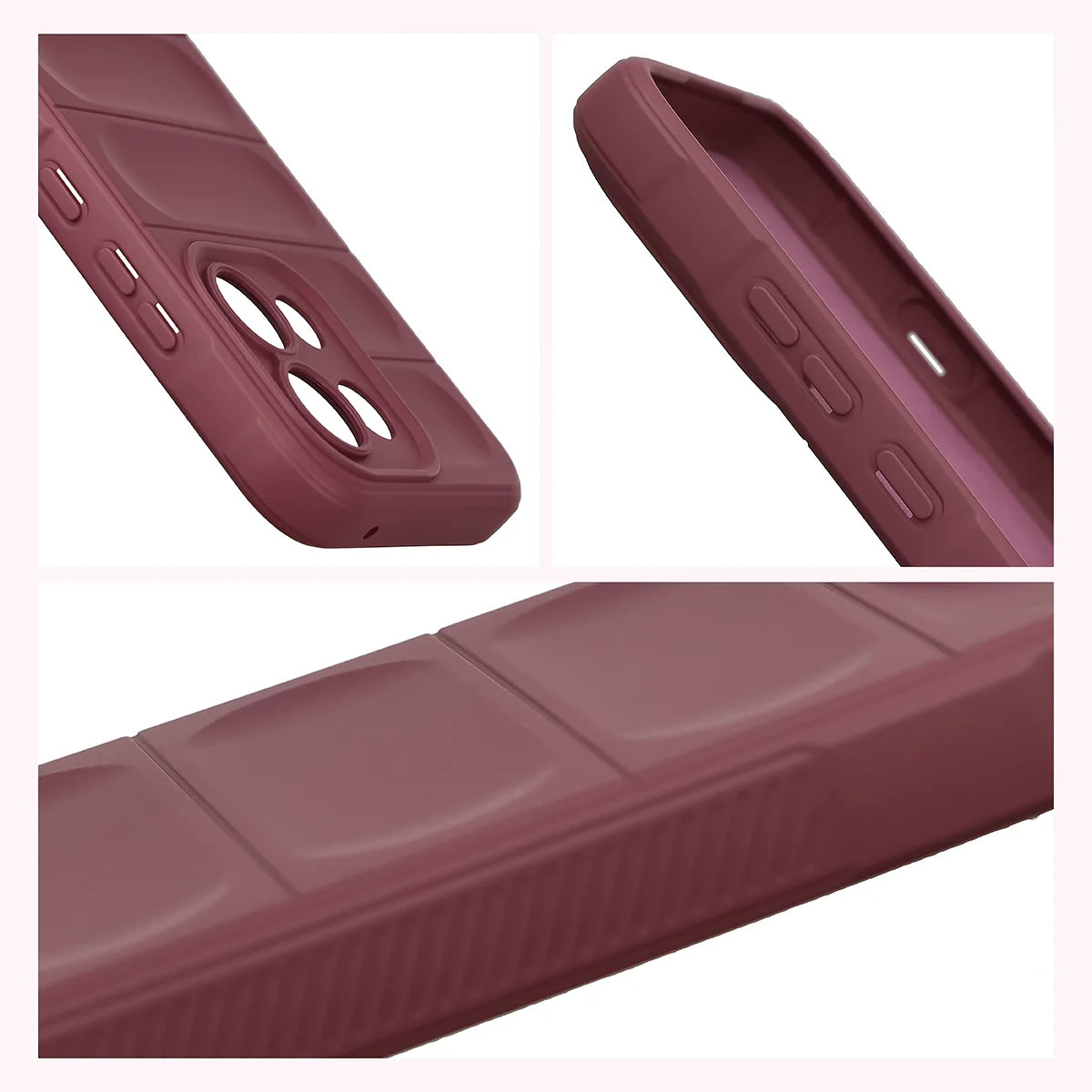 Teksturowane boki i podwyższone krawędzie ekranu i aparatu w etui Bizon Case Tur do Oppo Reno16 F / Reno16 FS 5G