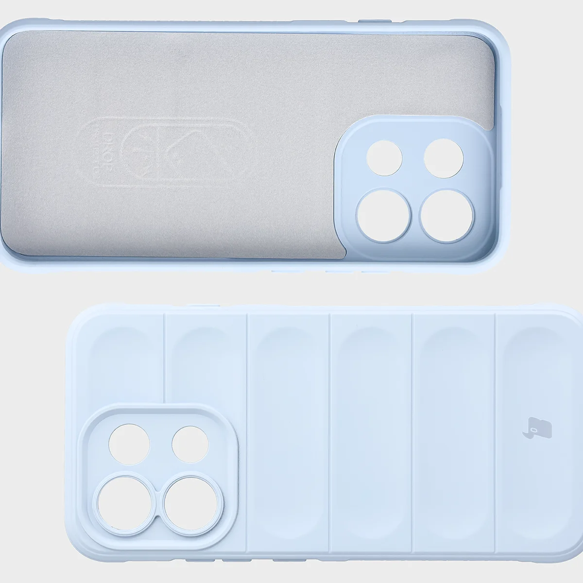 Wyściółka z mikrofibry, wyżłobienia na pleckach i wzmocnione narożniki w etui Bizon Case Tur do Oppo Reno16 F / Reno16 FS 5G