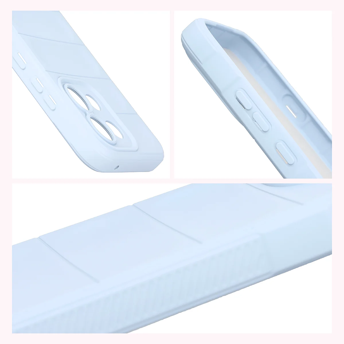 Teksturowane boki i podwyższone krawędzie ekranu i aparatu w etui Bizon Case Tur do Oppo Reno16 F / Reno16 FS 5G
