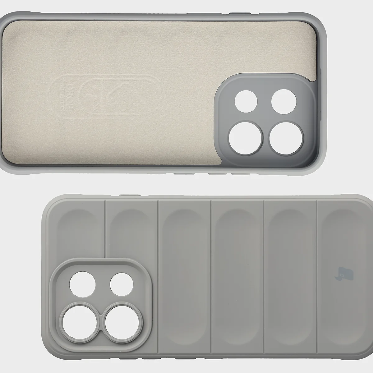 Wyściółka z mikrofibry, wyżłobienia na pleckach i wzmocnione narożniki w etui Bizon Case Tur do Oppo Reno16 F / Reno16 FS 5G