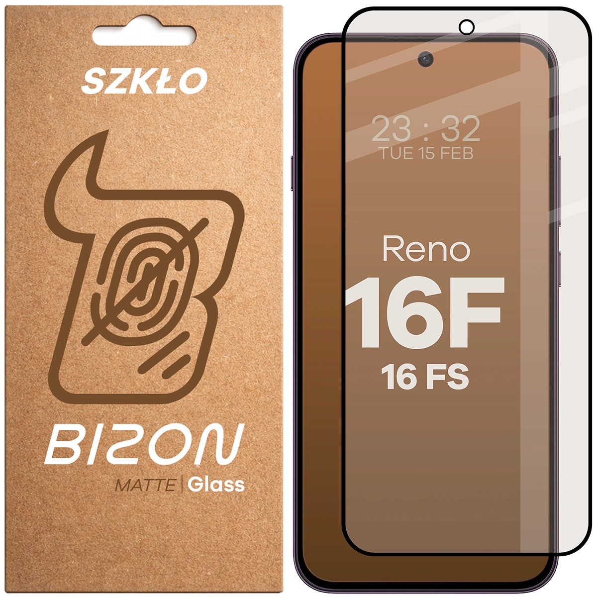 Szkło matowe na ekran Bizon Glass Matte do Oppo Reno16 F / Reno16 FS 5G, 1 sztuka