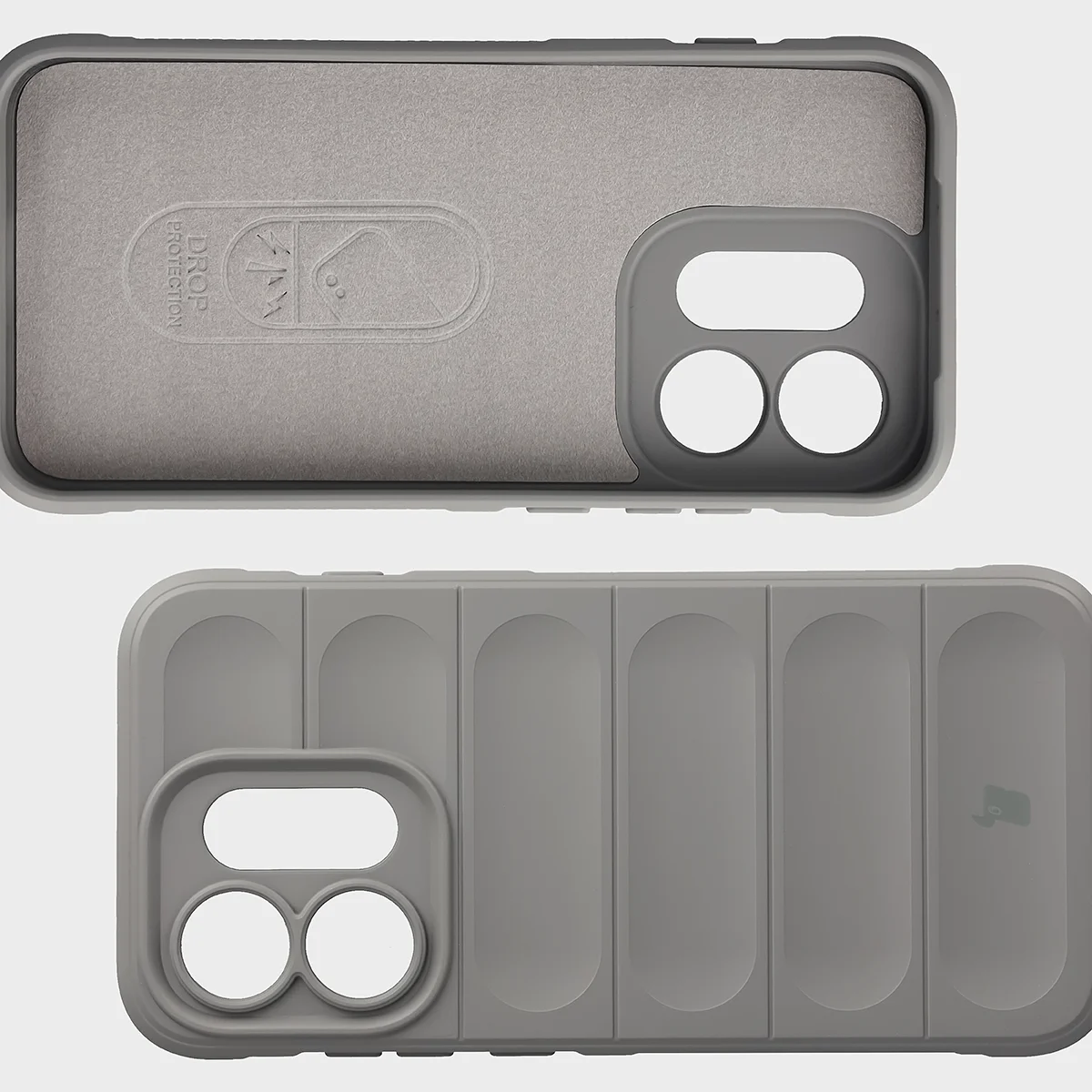 Wyściółka z mikrofibry, wyżłobienia na pleckach i wzmocnione narożniki w etui Bizon Case Tur do Oppo Reno16 / Reno16 Pro 5G