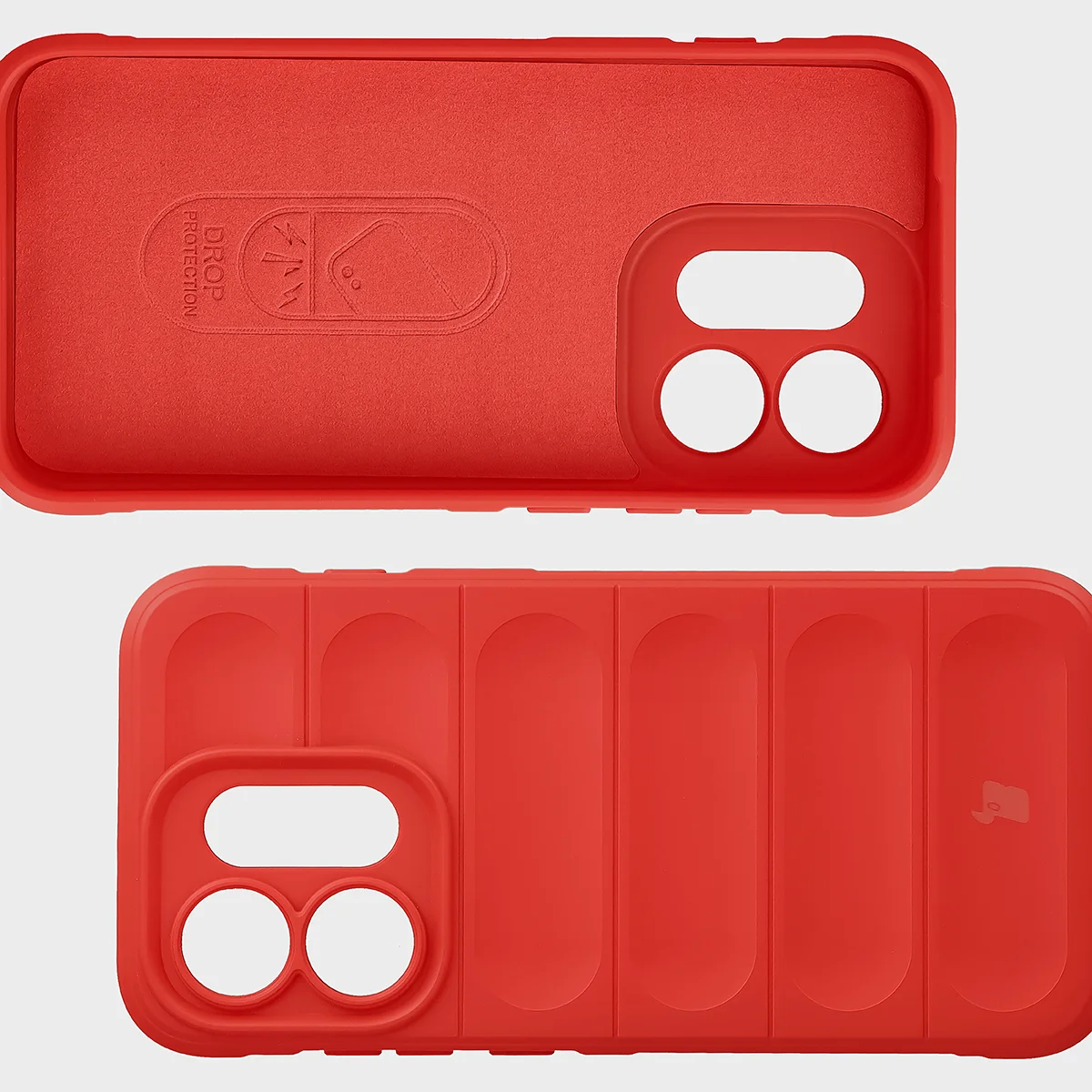 Wyściółka z mikrofibry, wyżłobienia na pleckach i wzmocnione narożniki w etui Bizon Case Tur do Oppo Reno16 / Reno16 Pro 5G