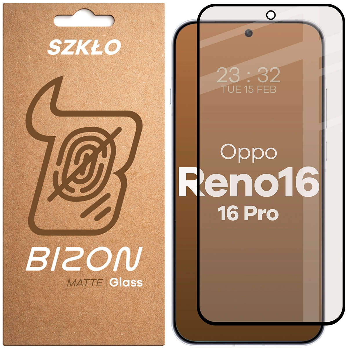 Szkło matowe na ekran Bizon Glass Matte do Oppo Reno16 / Reno16 Pro 5G, 1 sztuka