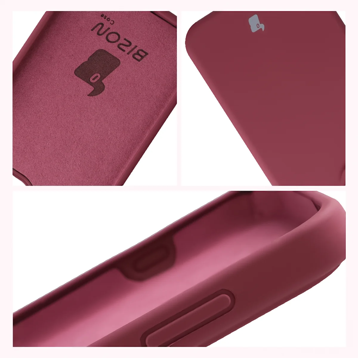 Konstrukcja etui Bizon Soft Case: zintegrowane osłony, podwyższone krawędzie i wyściółka z mikrofibry do Oppo Reno16 / Reno16 Pro 5G