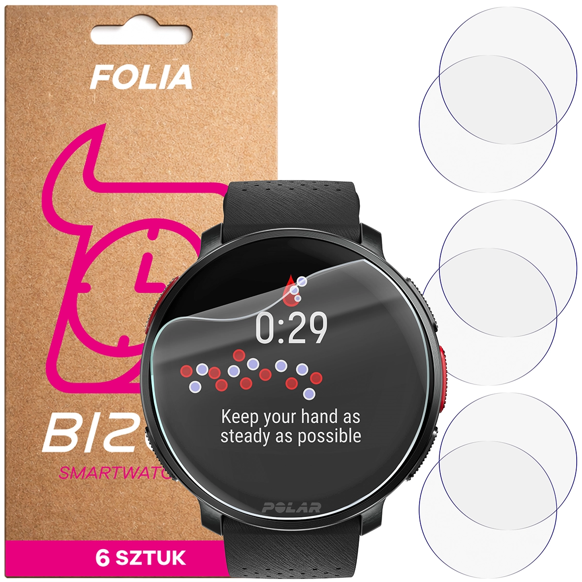 Folia hydrożelowa Bizon Watch Film HydroFlex dla Polar Vantage V3