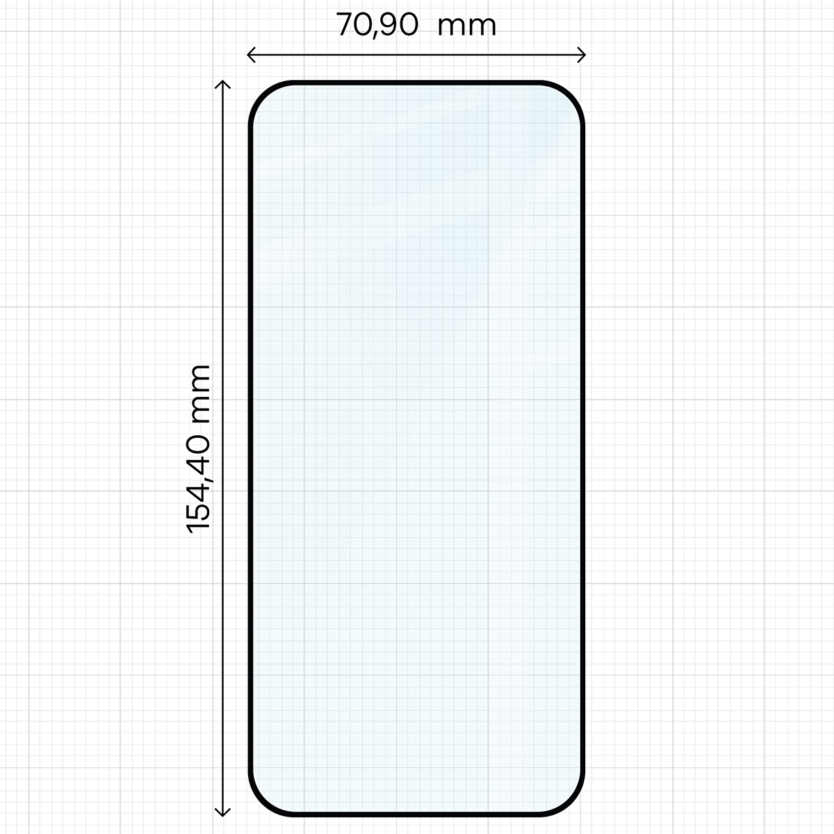 Wymiary szkła Bizon Glass Edge do Realme 16 5G