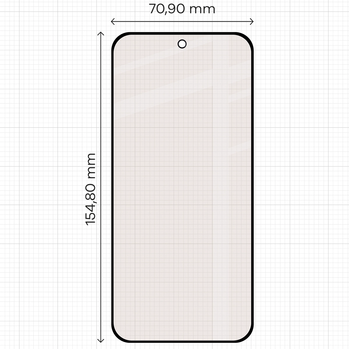 Miarka z wymiarami szkła matowego Bizon Glass Matte Duo do Realme 16 5G