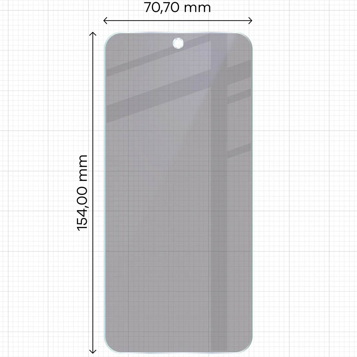 Wymiary szkła Bizon Hybrid Shadow do Realme 16 5G