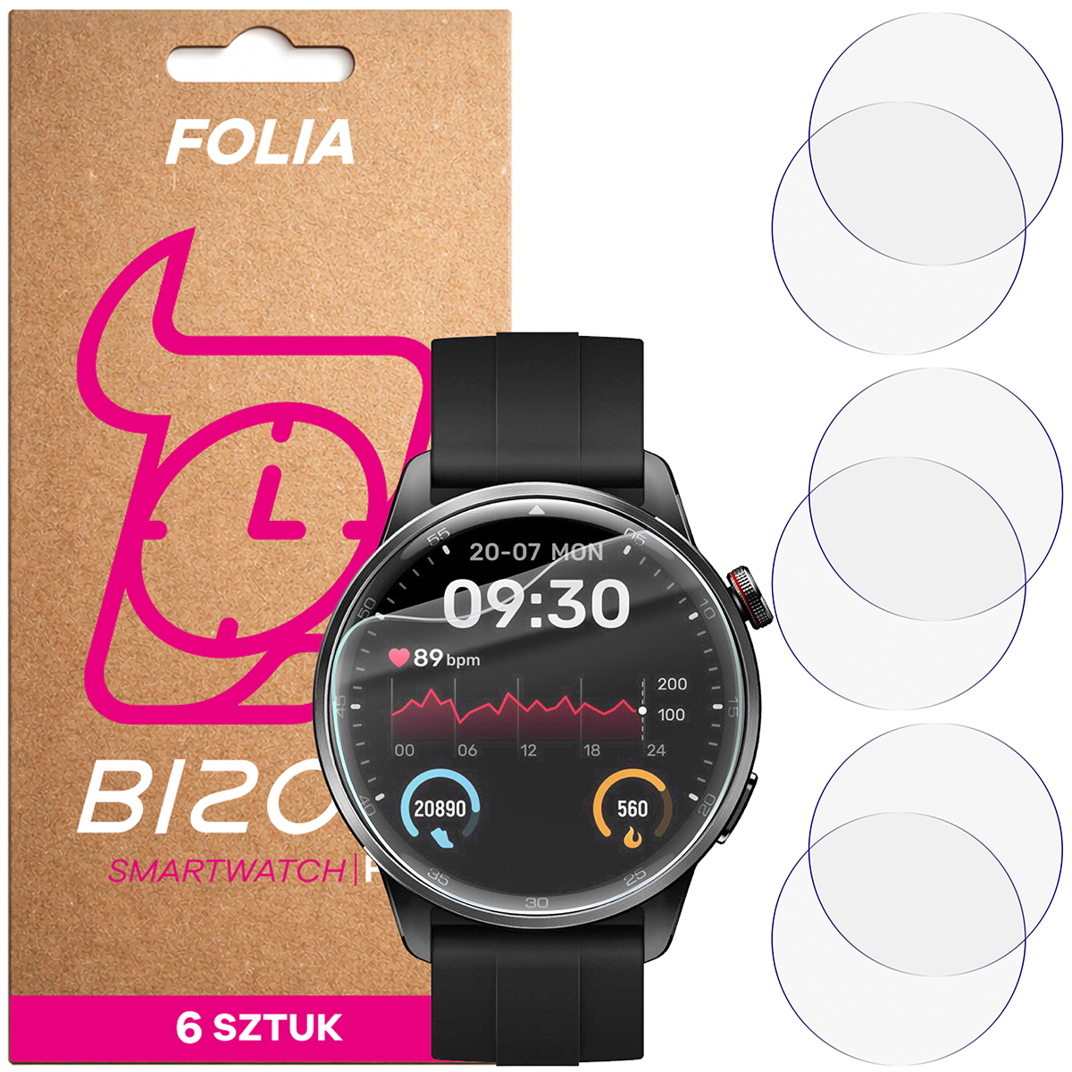 Folia hydrożelowa Bizon Watch Film HydroFlex dla Realme Watch S2