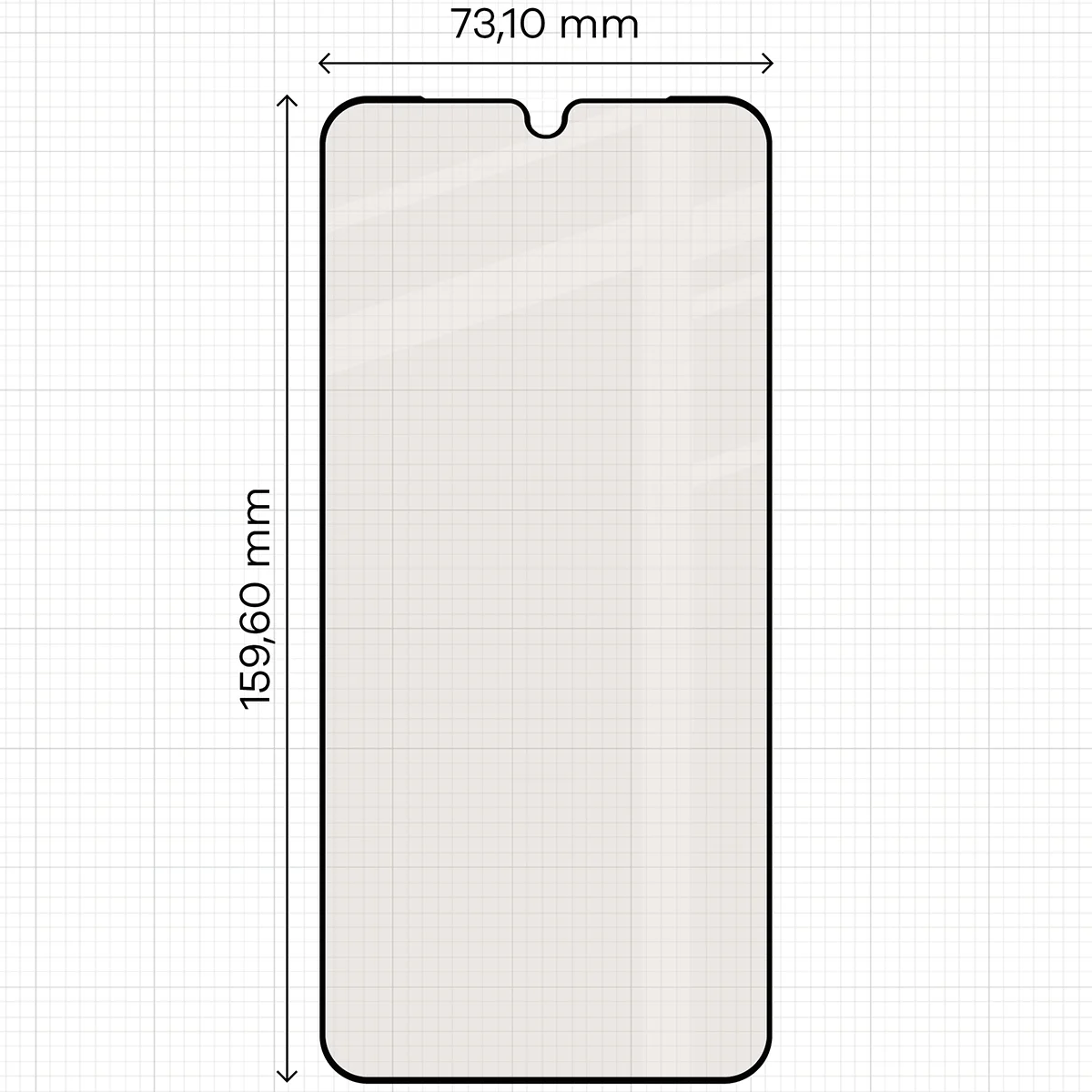 Miarka z wymiarami szkła matowego Bizon Glass Matte Duo do Samsung Galaxy A17 5G