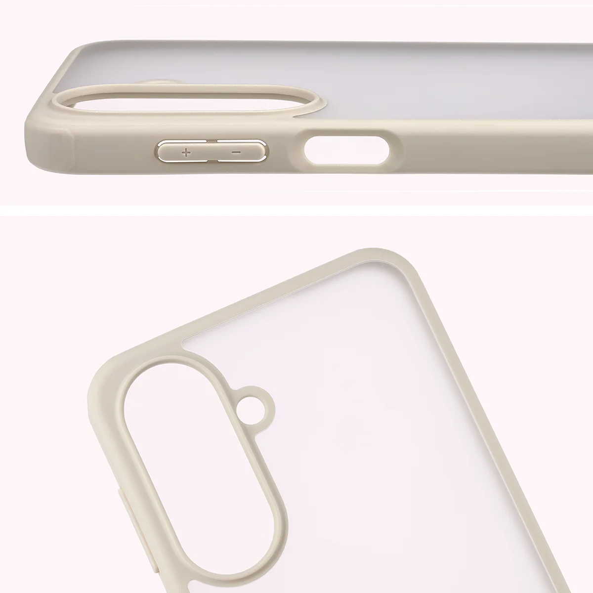 Pełne wycięcie i podwyższone krawędzie aparatu w etui Bizon Case Angelo do Samsung Galaxy A27 5G