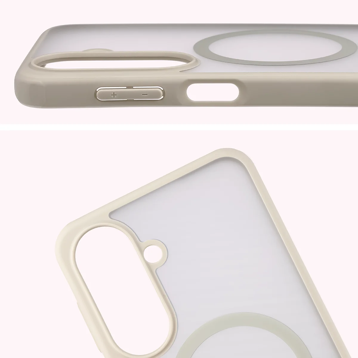 Pełne wycięcie i podwyższone krawędzie aparatu w etui Bizon Case MatteO do Samsung Galaxy A27 5G