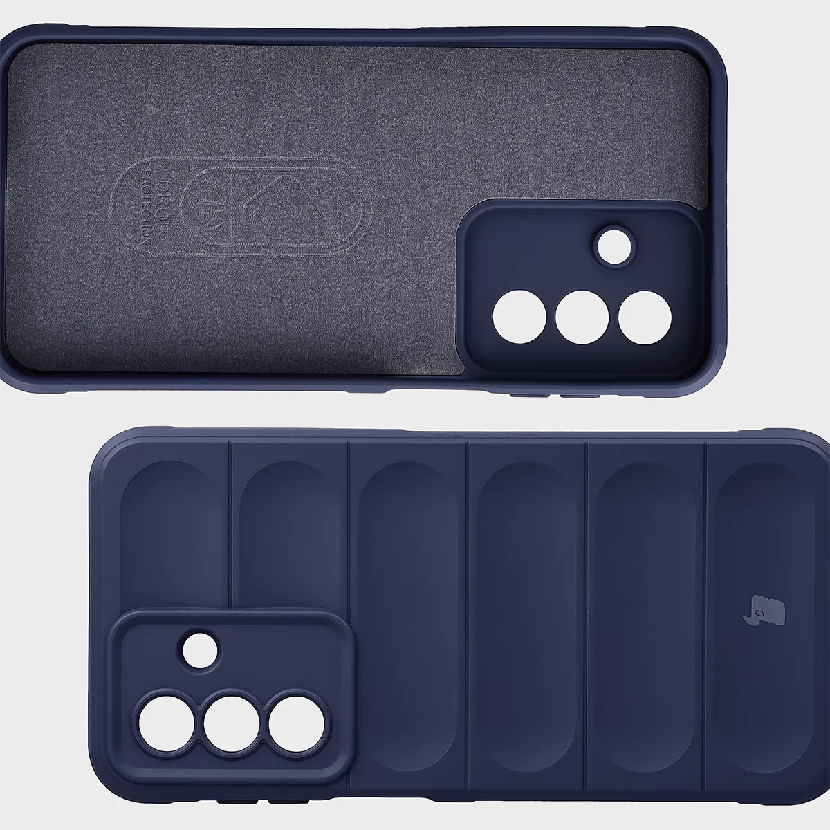 Wyściółka z mikrofibry, wyżłobienia na pleckach i wzmocnione narożniki w etui Bizon Case Tur do Samsung Galaxy A27 5G