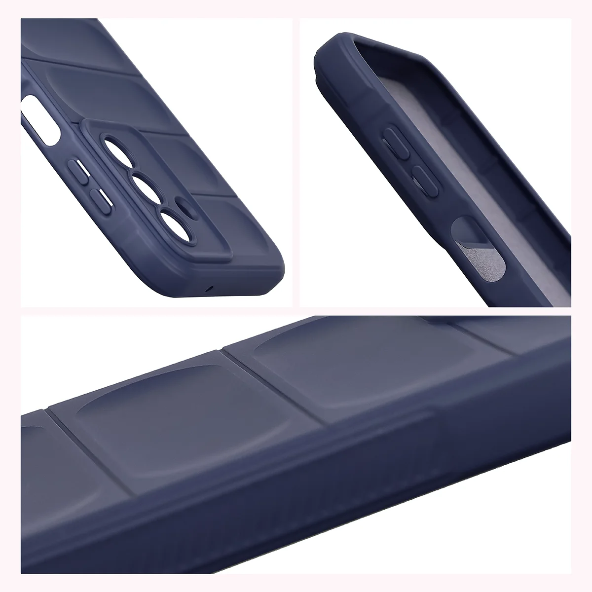 Teksturowane boki i podwyższone krawędzie ekranu i aparatu w etui Bizon Case Tur do Samsung Galaxy A27 5G