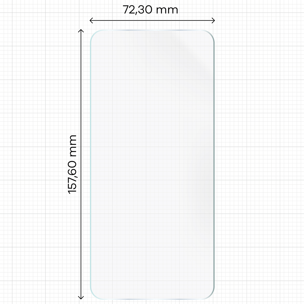 Miarka z wymiarami folii hydrożelowej Bizon Film Hydrogel Front Duo do Samsung Galaxy A27 5G