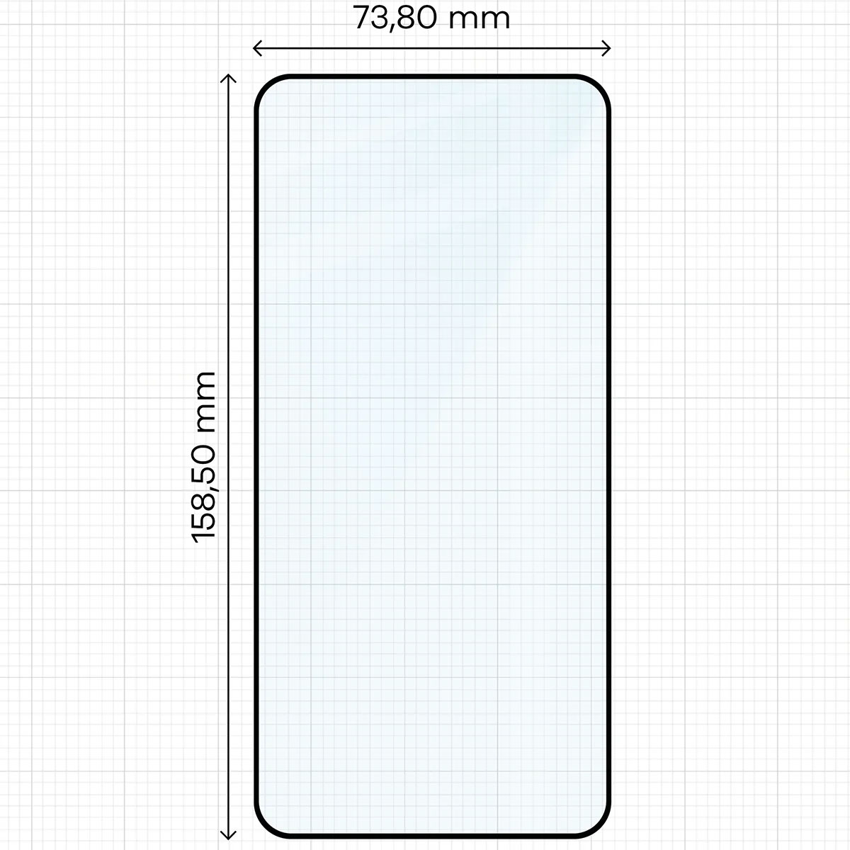Wymiary szkła na miarce dla Samsung Galaxy A27 5G