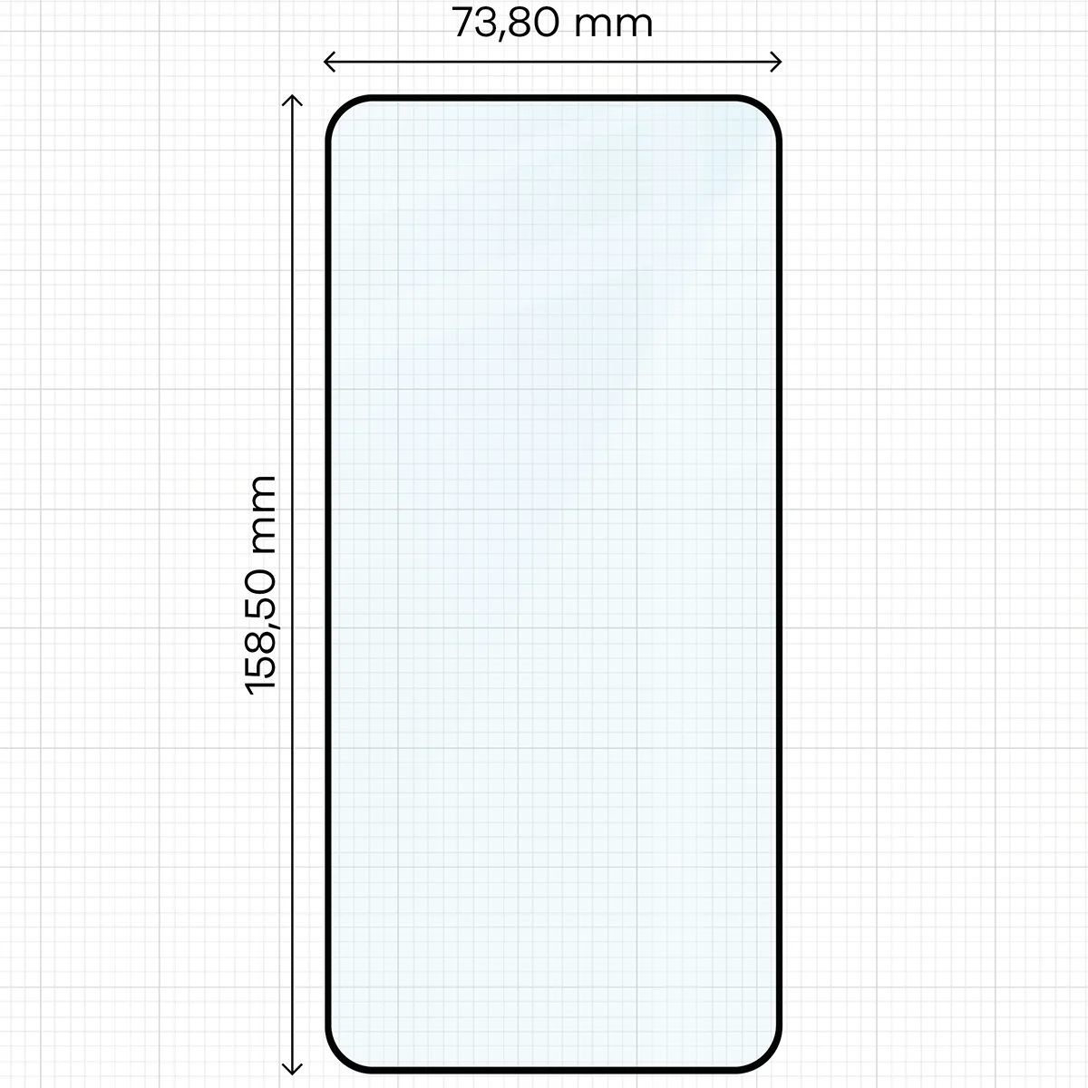 Wymiary szkła na miarce dla Samsung Galaxy A27 5G