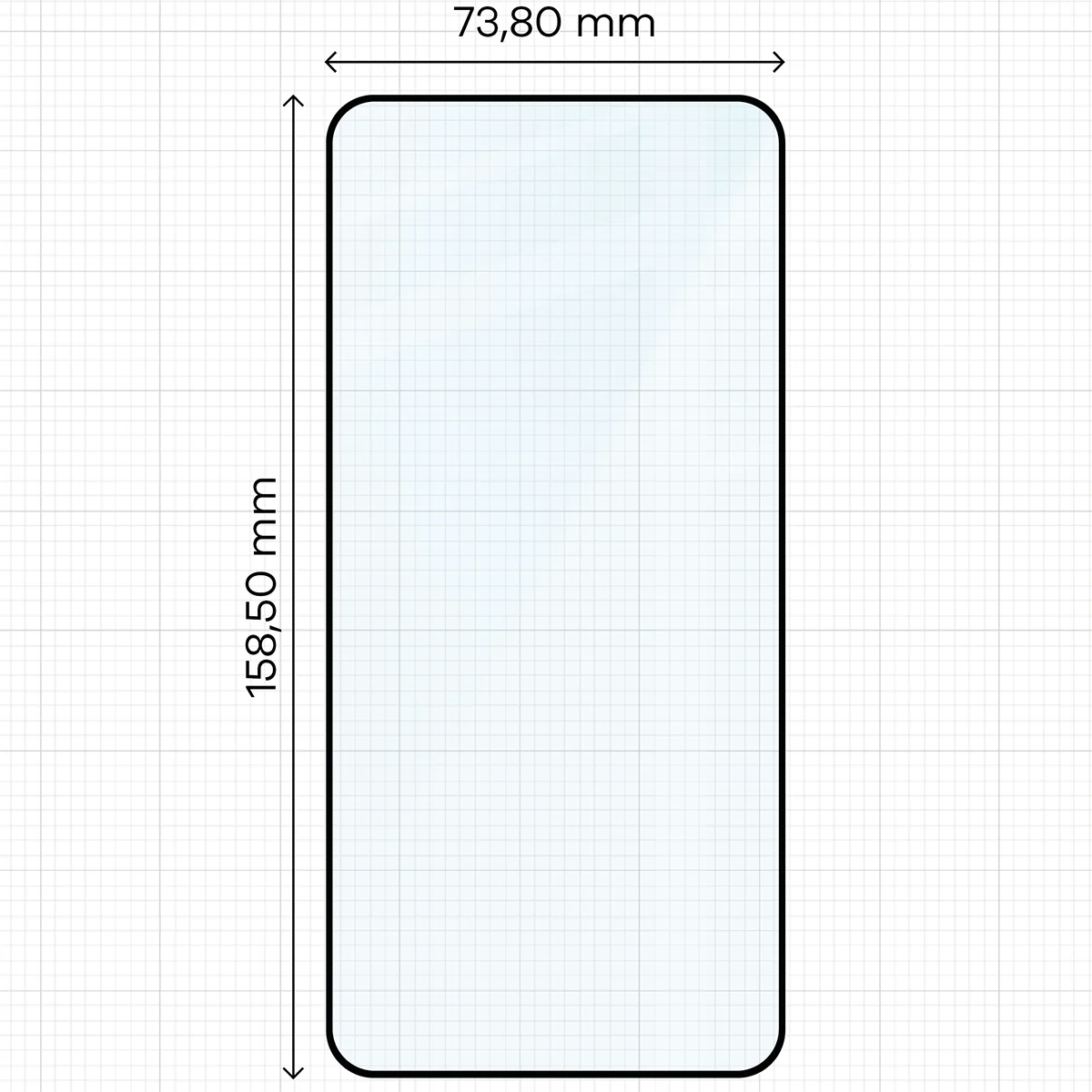Wymiary szkła na miarce dla Samsung Galaxy A27 5G