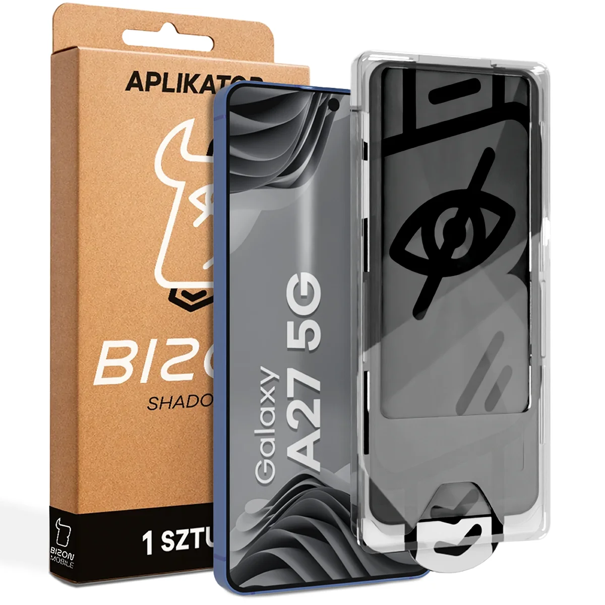 Szkło prywatyzujące z aplikatorem Bizon Glass Aplikator Shadow dla Samsung Galaxy A27 5G