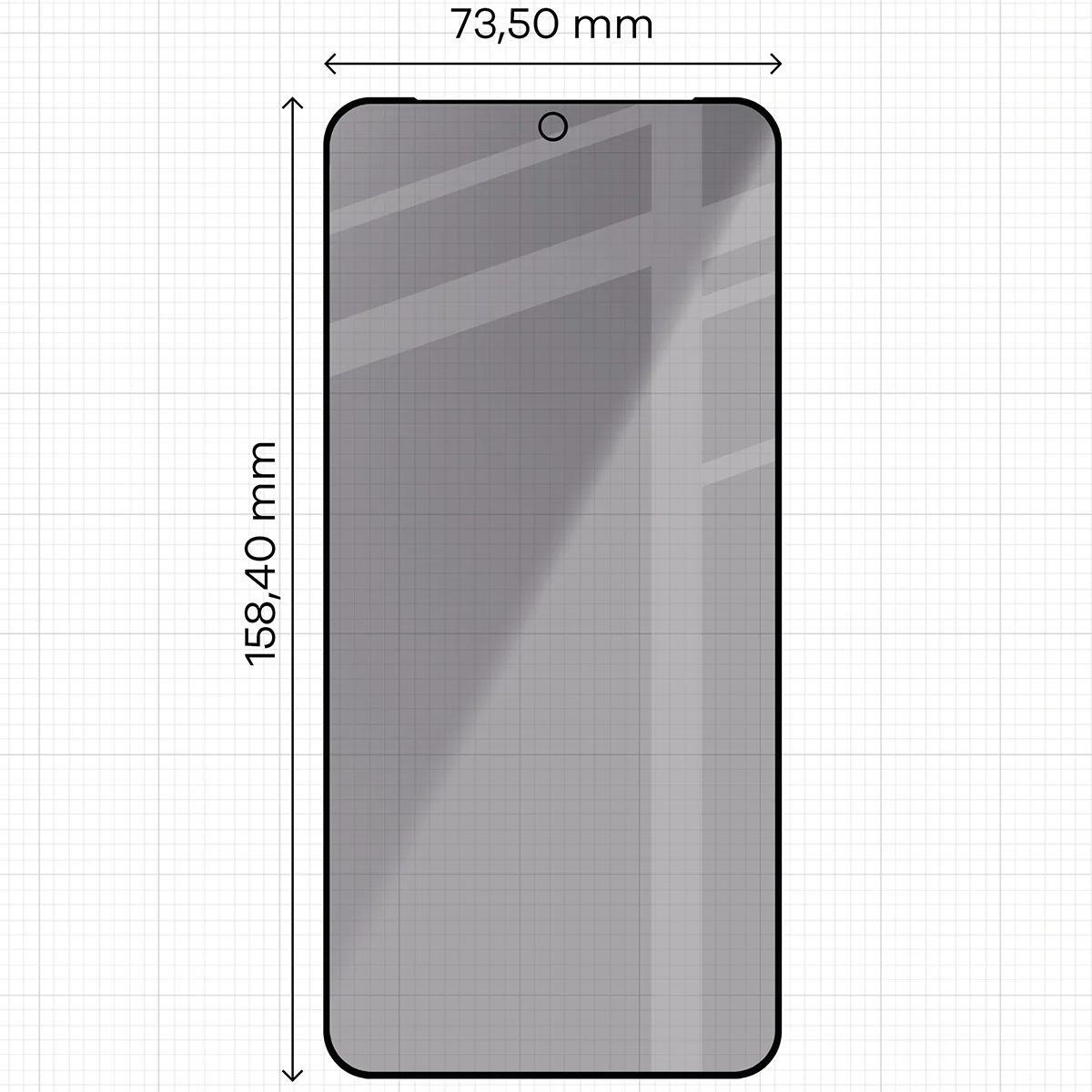 Wymiary szkła na miarce dla Samsung Galaxy A27 5G