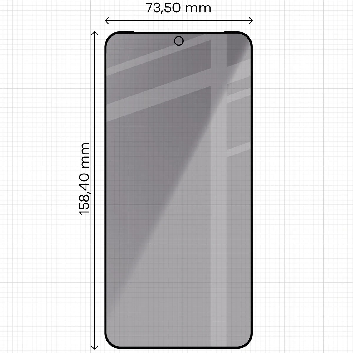 Wymiary szkła na miarce dla Samsung Galaxy A27 5G