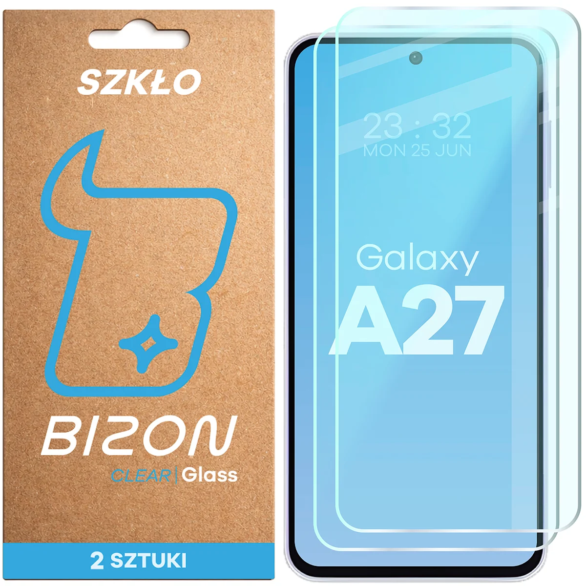 Szkło hartowane Bizon Glass Clear Duo do Samsung Galaxy A27 5G, 2 sztuki