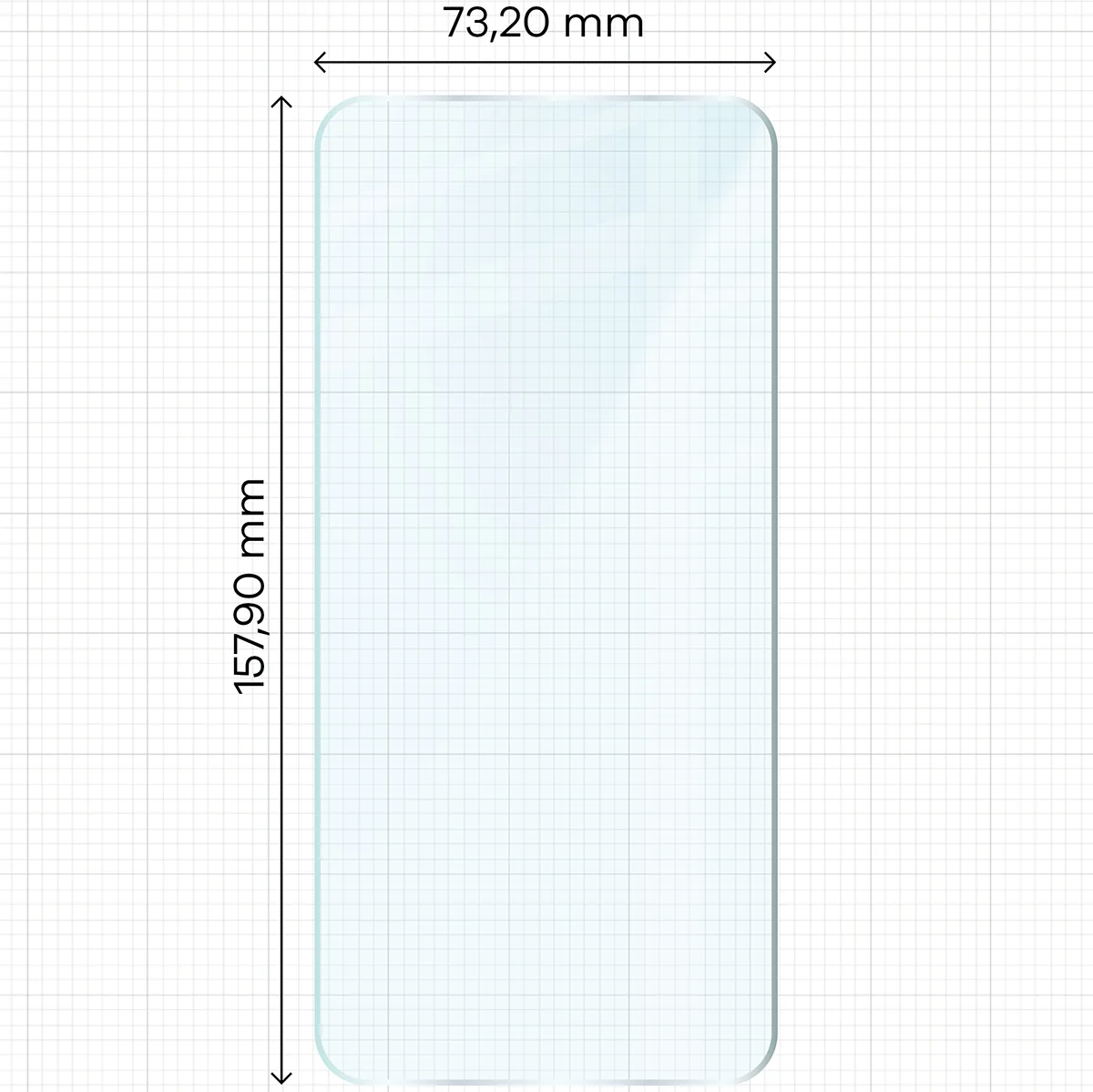 Miarka z wymiarami szkła hartowanego Bizon Glass Clear Duo do Samsung Galaxy A27 5G