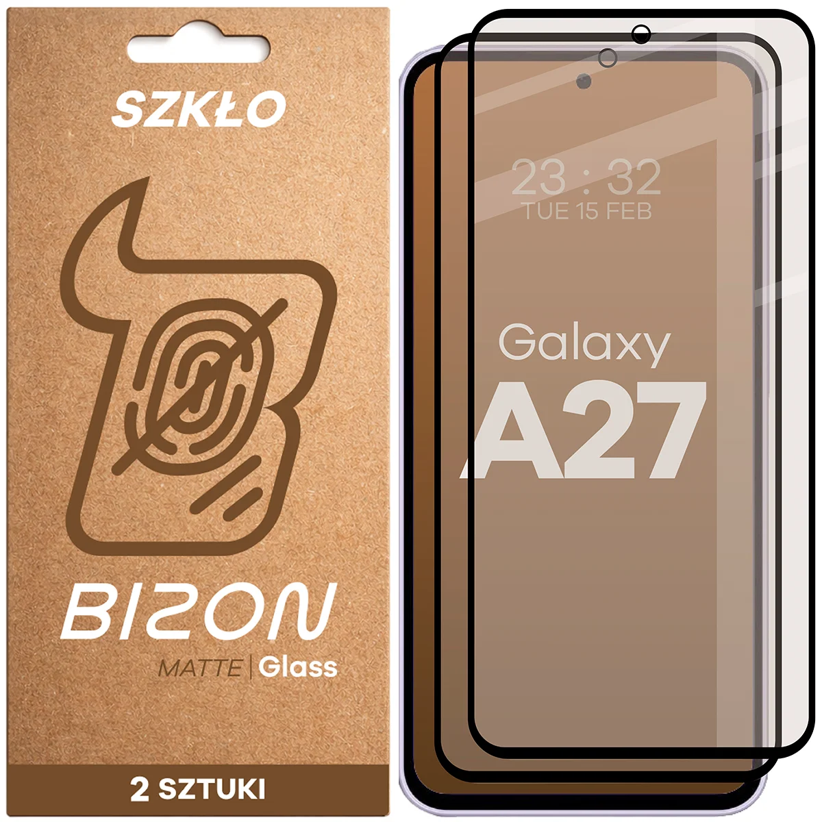 Szkło matowe na ekran Bizon Glass Matte Duo do Samsung Galaxy A27 5G, 2 sztuki