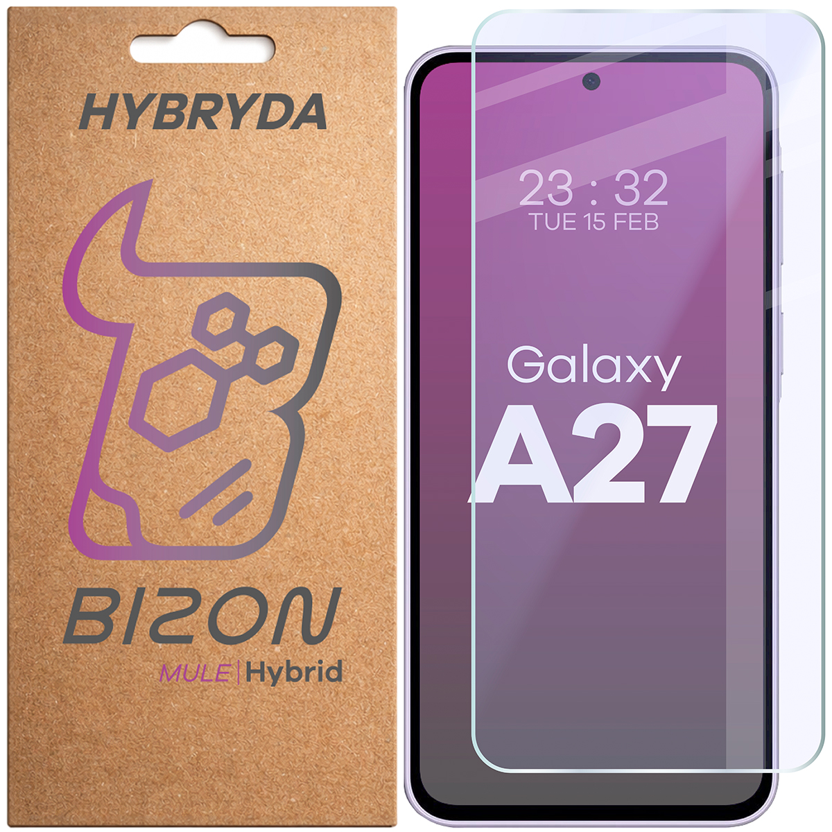 Szkło hybrydowe na ekran Bizon Hybrid Mule do Samsung Galaxy A27 5G