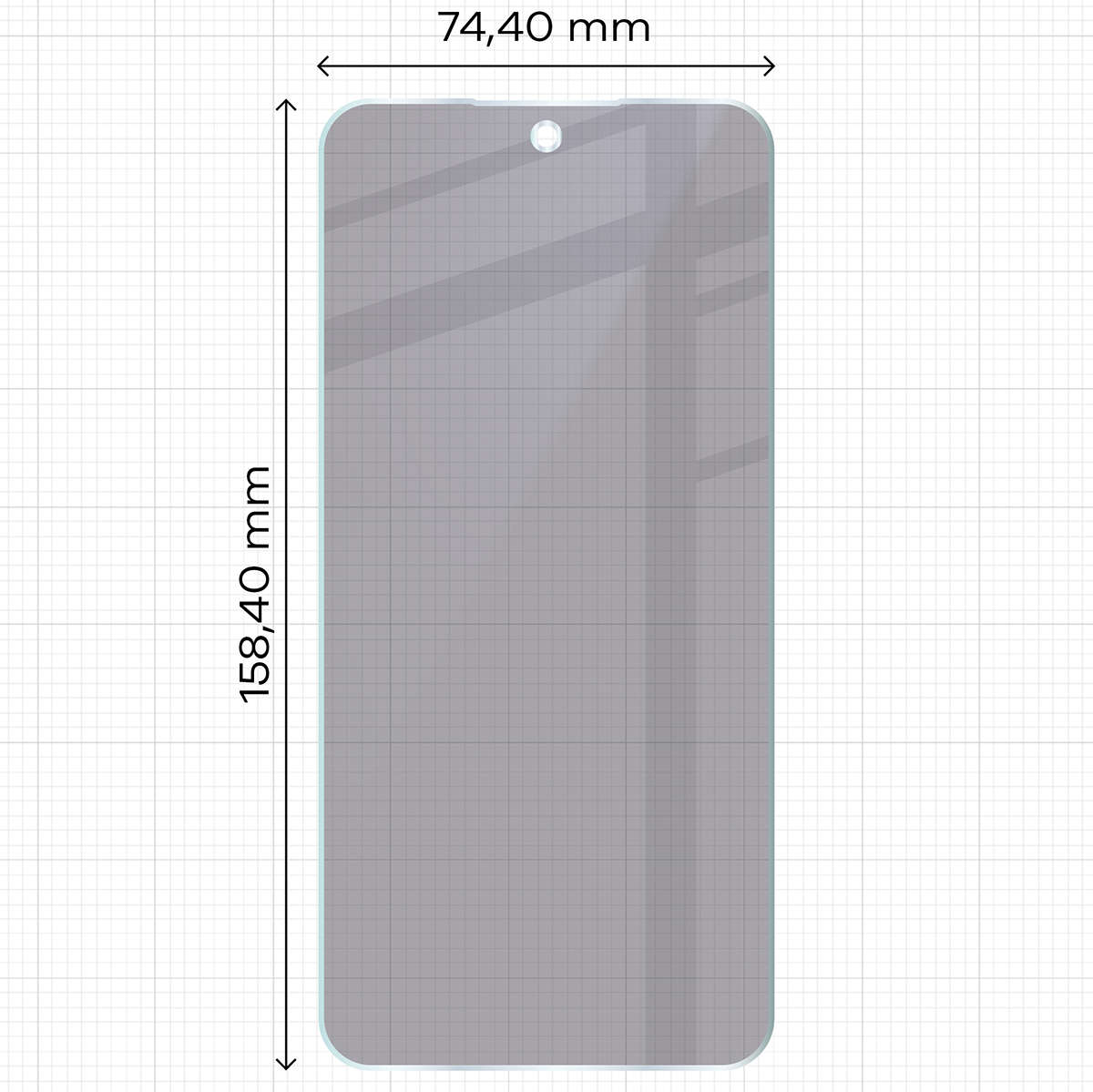 Wymiary szkła Bizon Hybrid Shadow do Samsung Galaxy A27 5G