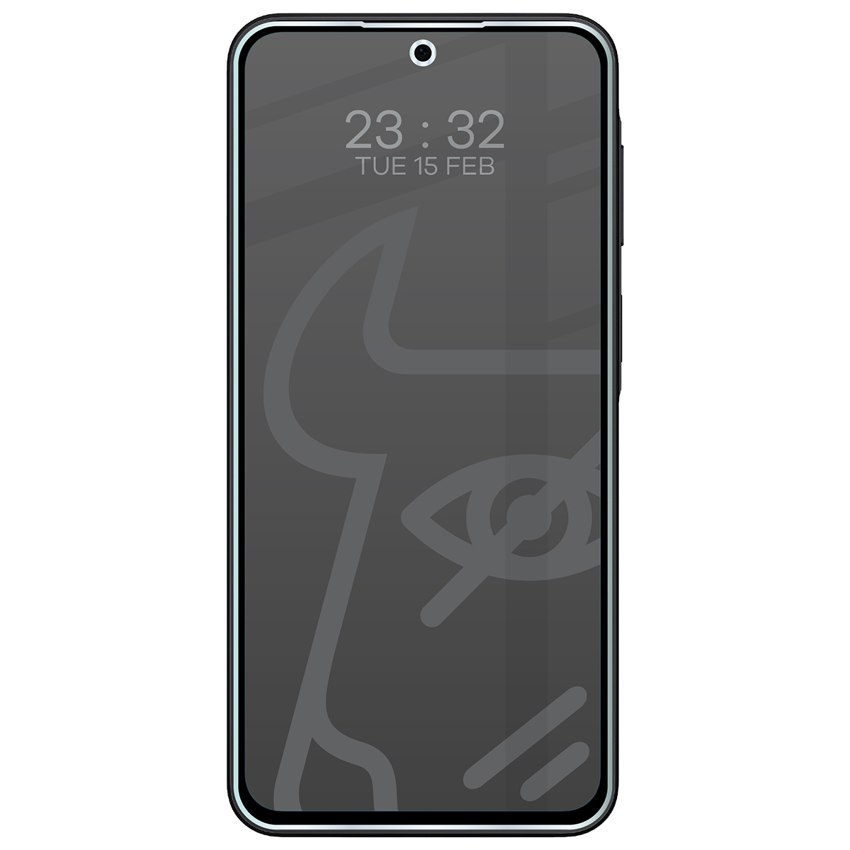 Wizualizacja szkła Hybrid Shadow nałożonego na telefon Samsung Galaxy A27 5G