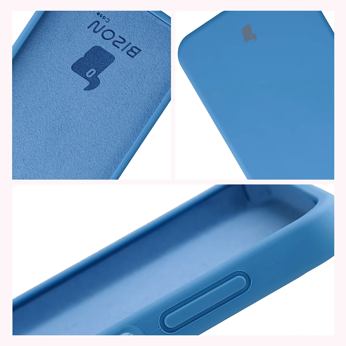 Konstrukcja etui Bizon Soft Case: zintegrowane osłony, podwyższone krawędzie i wyściółka z mikrofibry do Samsung Galaxy A27 5G