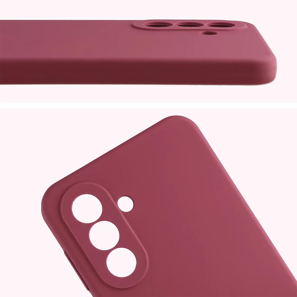 Zbliżenie na wycięcia na obiektywy w etui Bizon Soft Case do Samsung Galaxy A27 5G