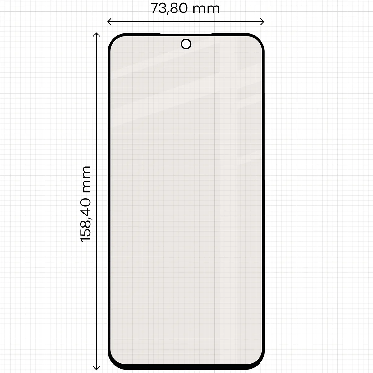 Miarka z wymiarami szkła matowego Bizon Glass Matte do Samsung Galaxy A37 5G