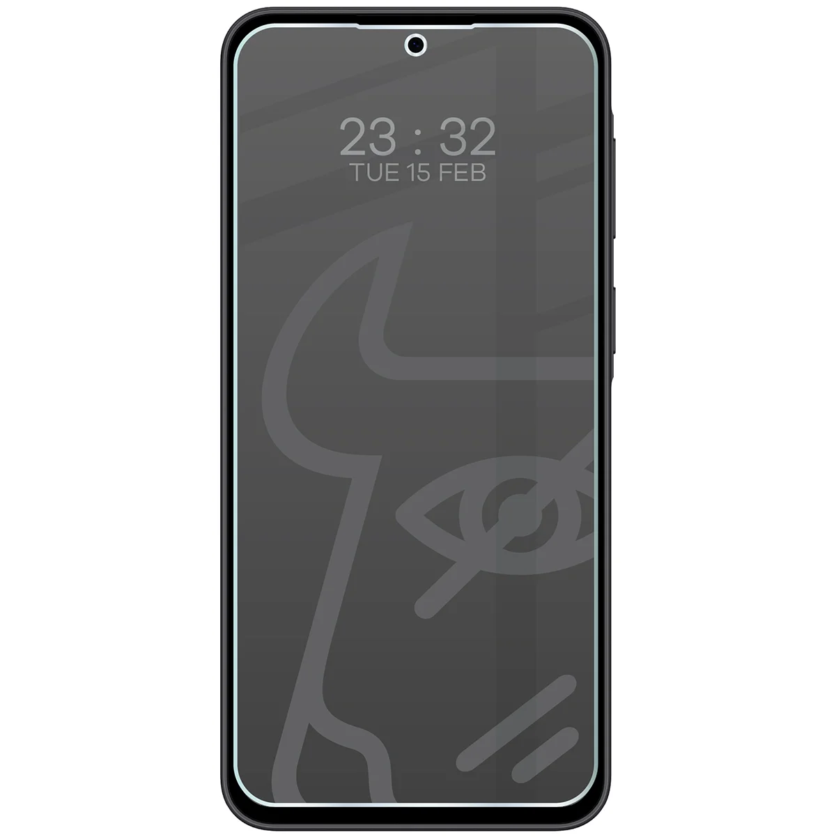 Wizualizacja szkła Hybrid Shadow nałożonego na telefon Samsung Galaxy A37 5G