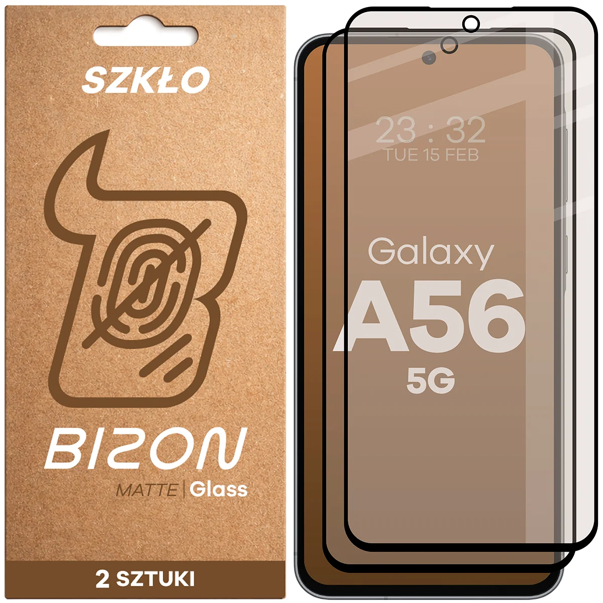 Szkło matowe na ekran Bizon Glass Matte Duo do Samsung Galaxy A56 5G, 2 sztuki