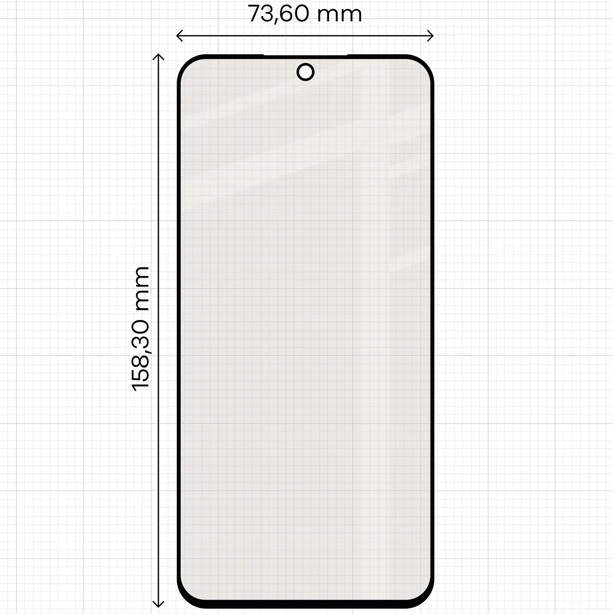 Miarka z wymiarami szkła matowego Bizon Glass Matte Duo do Samsung Galaxy A56 5G