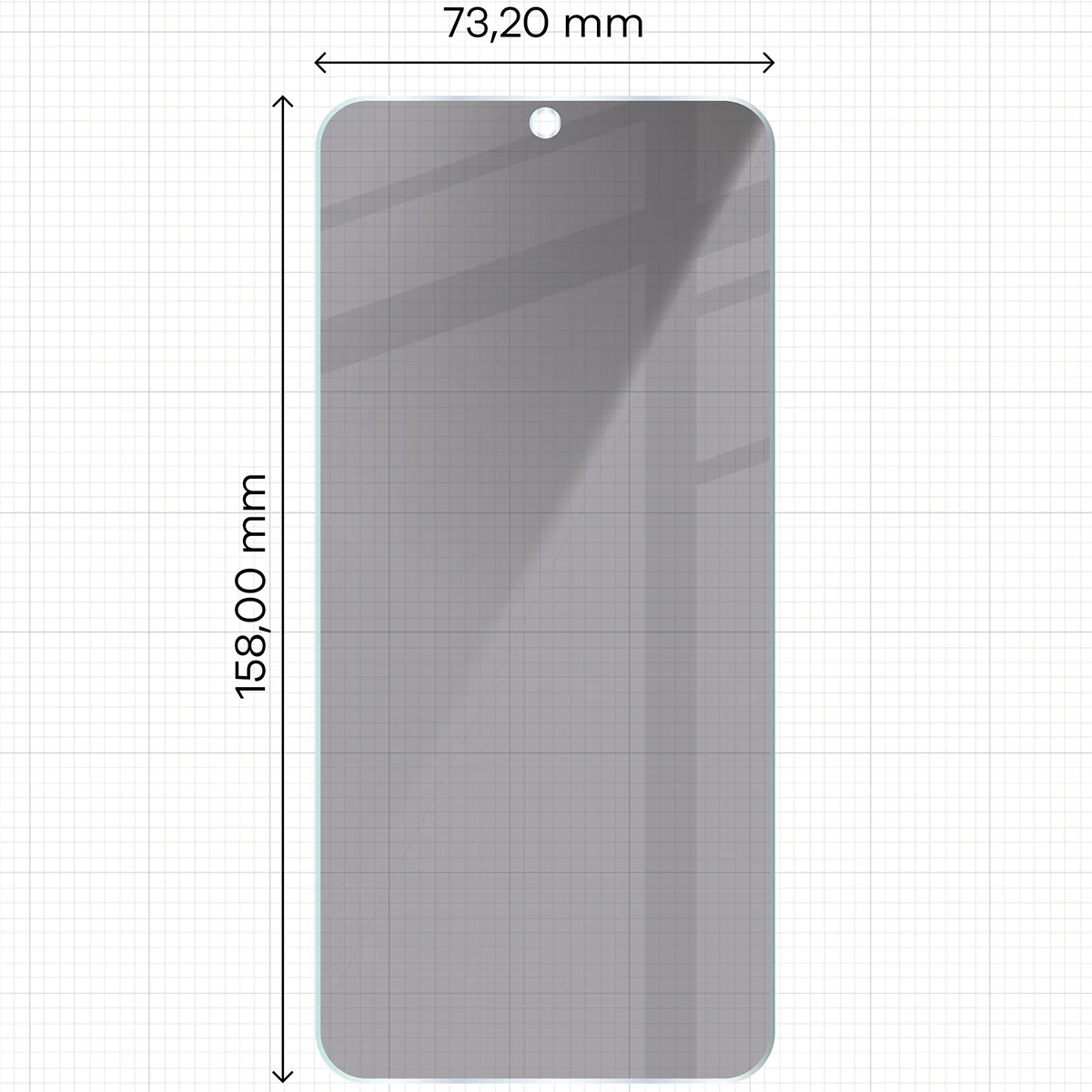 Miarka z wymiarami szkła Bizon Glass Clear Shadow do Samsung Galaxy A57 5G