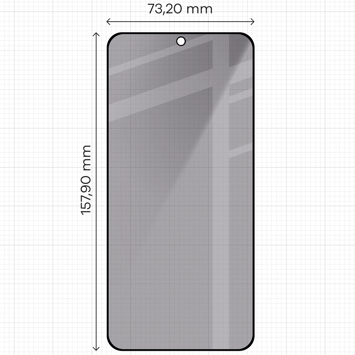Zdjęcie na miarce szkła Bizon Glass Edge Shadow do Samsung Galaxy A57 5G
