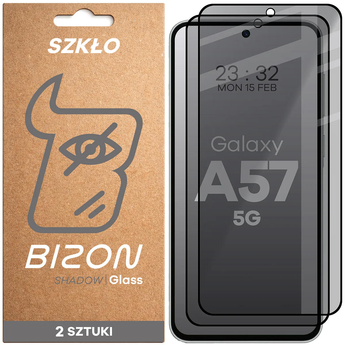 Szkło prywatyzujące Bizon Glass Edge Shadow Duo do Samsung Galaxy A57 5G