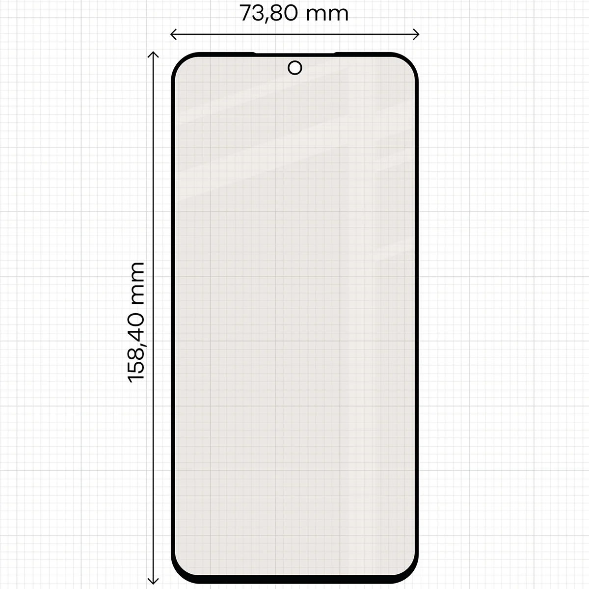 Miarka z wymiarami szkła matowego Bizon Glass Matte do Samsung Galaxy A57 5G